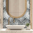 Square Mother Of Pearl Black 2mm (2cm x 2cm) 30.5cm x 30.5cm Mosaic Tile