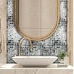 Square Mother Of Pearl Black 2mm (2cm x 2cm) 30.5cm x 30.5cm Mosaic Tile