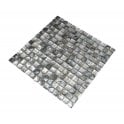 Square Mother Of Pearl Black 2mm (2cm x 2cm) 30.5cm x 30.5cm Mosaic Tile