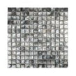 Square Mother Of Pearl Black 8mm (2cm x 2cm) 30.5cm x 30.5cm Mosaic Tile