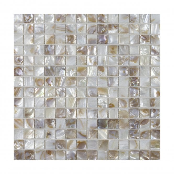 Square Mother Of Pearl Natural (2cm x 2cm) 30.5cm x 30.5cm Mosaic Tile