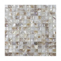 Square Mother Of Pearl Natural (2cm x 2cm) 30.5cm x 30.5cm Mosaic Tile
