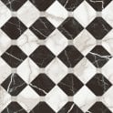 St Julian Black and White Marble Effect 45cm x 45cm Wall and Floor Tile