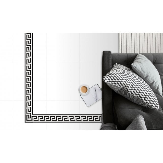 Staturio Greek Key Border 9.8cm x 60cm Wall & Floor Tile