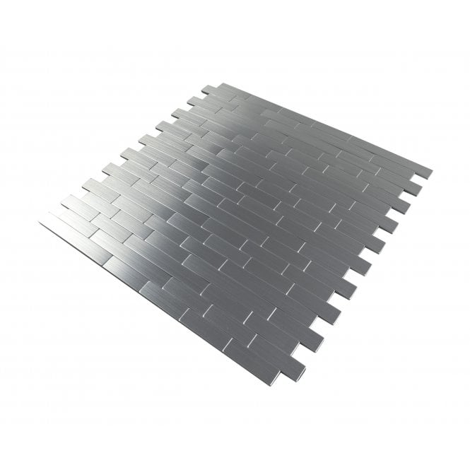 Steel Brick Thin 30cm x 30cm Peel & Stick Mosaic Tile