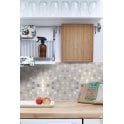 Steel Mix Mosaic 30cm x 30cm Peel & Stick Mosaic Tile