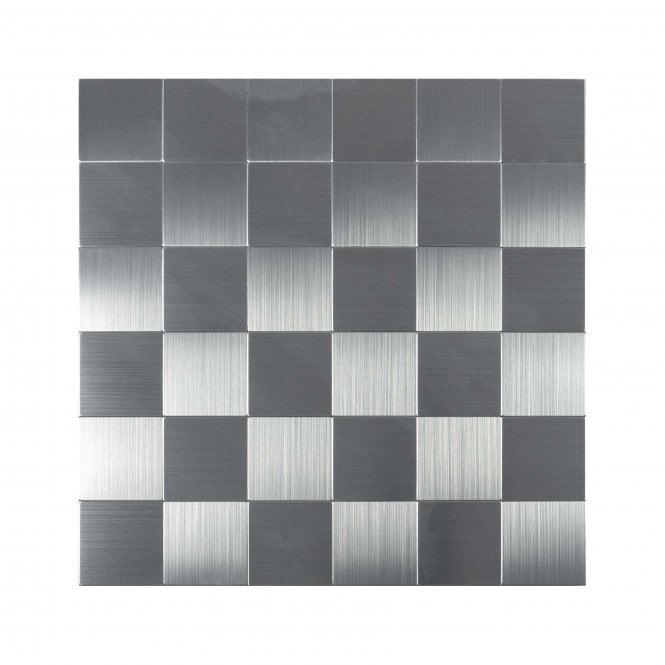 Steel Square 30cm x 30cm Peel & Stick Mosaic Tile