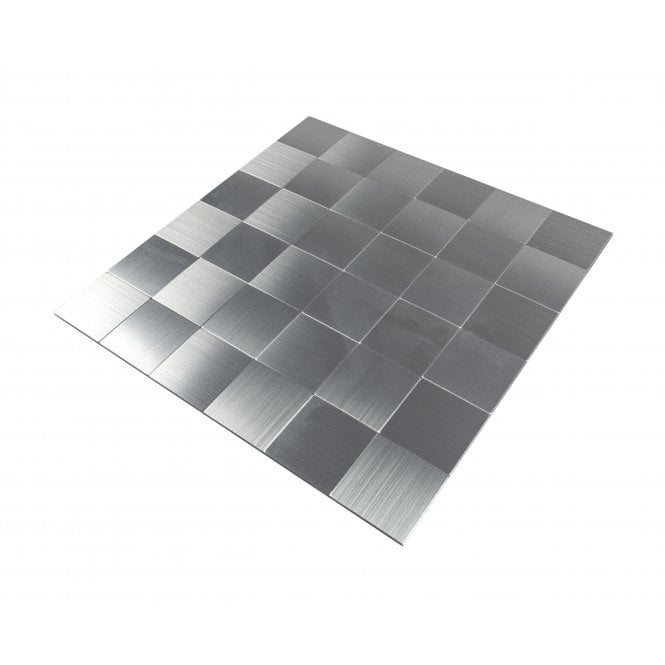 Steel Square 30cm x 30cm Peel & Stick Mosaic Tile