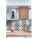 Steel Square 30cm x 30cm Peel & Stick Mosaic Tile