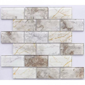 Stonebrick Gold 30cm x 30cm Mosaic Tile