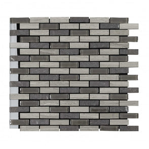 Stonebrick Grey 30cm x 30cm Peel & Stick Mosaic Tile