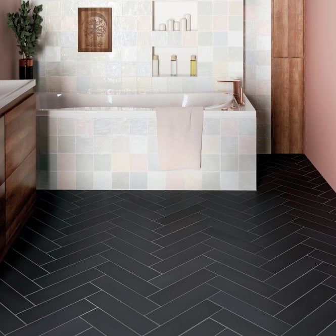 Equipe Stromboli Black City 9.2cm x 36.8cm Wall & Floor Tile