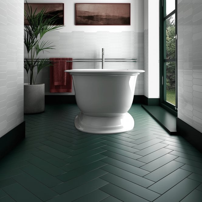 Equipe Stromboli Viridian Green 9.2cm x 36.8cm Wall & Floor Tile