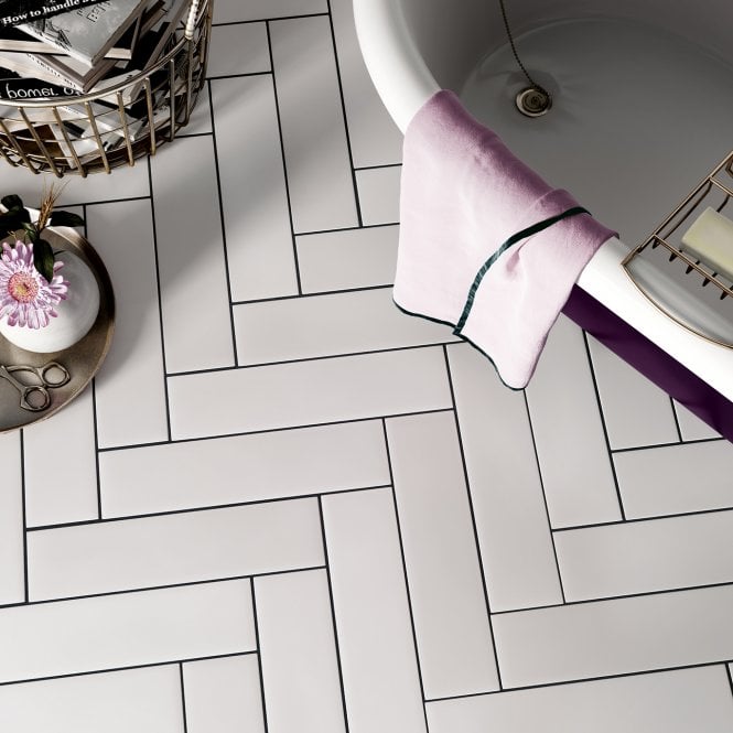 Equipe Stromboli White Plume 9.2cm x 36.8cm Wall & Floor Tile