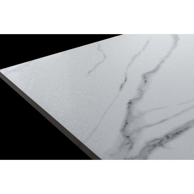 Sugar Effect White Marble 60cm x 60cm Wall & Floor Tile
