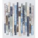 Summer Wood Interlocking Aluminium and Glass Mix (2.4cm x 9.8cm) 30cm x 30cm Mosaic