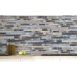 Summer Wood Interlocking Aluminium and Glass Mix (2.4cm x 9.8cm) 30cm x 30cm Mosaic