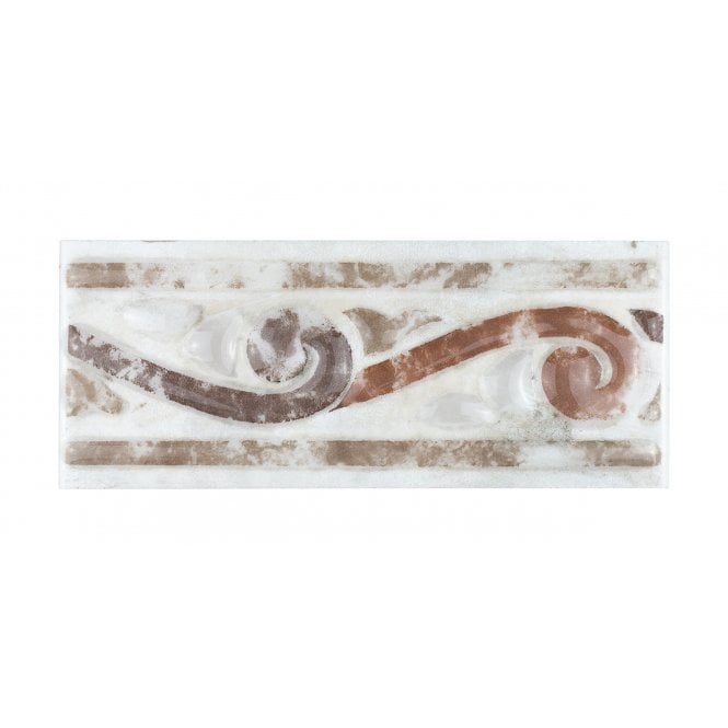Heckstream Swirl Cameo Beige CAM 316 10cm x 20cm Border Tile
