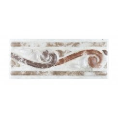 Heckstream Swirl Cameo Beige CAM 316 10cm x 20cm Border Tile