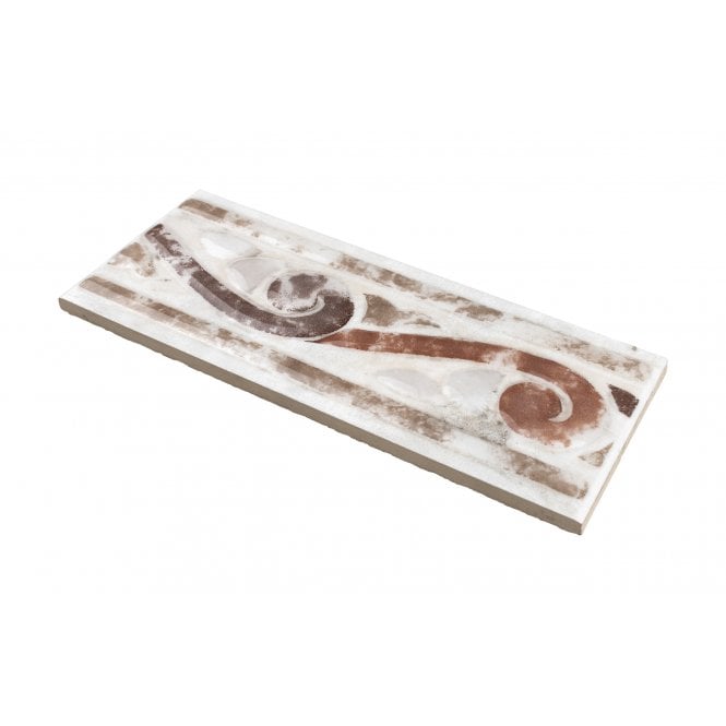 Heckstream Swirl Cameo Beige CAM 316 10cm x 20cm Border Tile