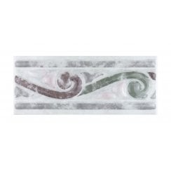 Heckstream Swirl Cameo Green CAM 315 10cm x 20cm Border Tile