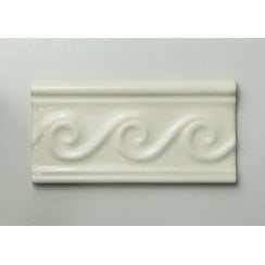 Heckstream Swirl Cream 7.5cm x 15cm Border Tile