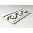 Heckstream Swirl Gold white 7.5cm x 15cm Border Tile