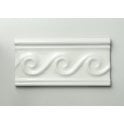 Heckstream Swirl White 7.5cm x 15cm Border Tile