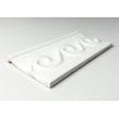 Heckstream Swirl White 7.5cm x 15cm Border Tile