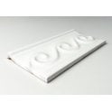 Heckstream Swirl White 7.5cm x 15cm Border Tile