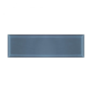 British Ceramic Tile Sykes Blue Bevel Gloss Metro V&A 14.8cm x 49.8cm Wall Tile