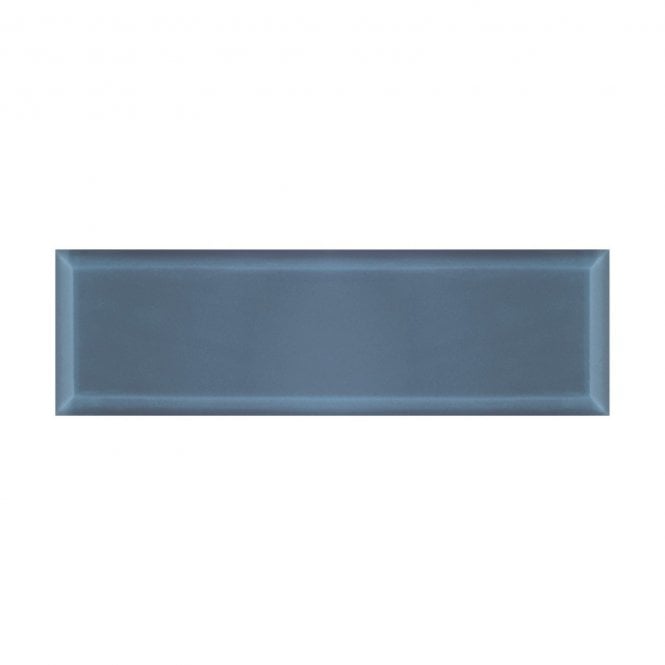 British Ceramic Tile Sykes Blue Bevel Gloss Metro V&A 14.8cm x 49.8cm Wall Tile