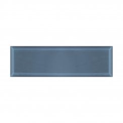 British Ceramic Tile Sykes Blue Bevel Gloss Metro V&A 14.8cm x 49.8cm Wall Tile
