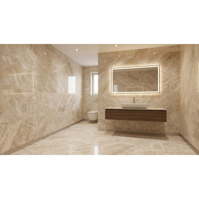 Taj Mahal Crema Polished 60cm x 120cm Wall & Floor Tile