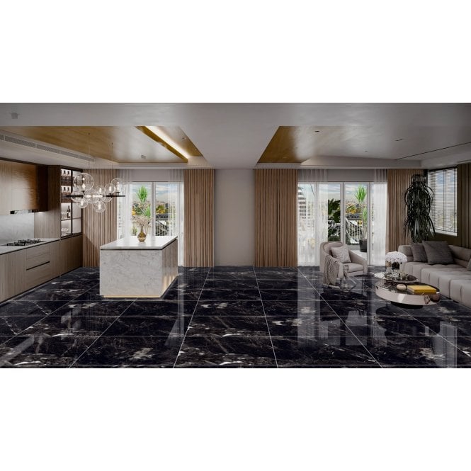 Taj White Polished Wall & Floor Tile 60cm x 60cm