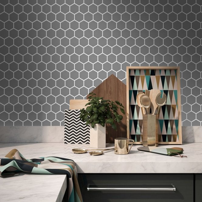 Talara Hex Moss 17cm x 52cm Wall & Floor Tile