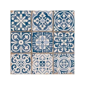 Peronda Tangier Blue Decor 33cm x 33cm Wall & Floor Tile