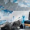 Peronda Tangier Blue Decor 33cm x 33cm Wall & Floor Tile