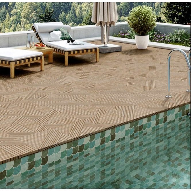 Realonda Tangram Wood Oak 44.2cm x 44.2cm Wall & Floor Tile