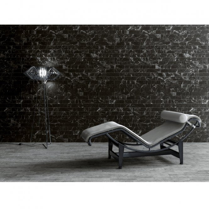 Tattoo Black 7.5cm x 30cm Wall Tile