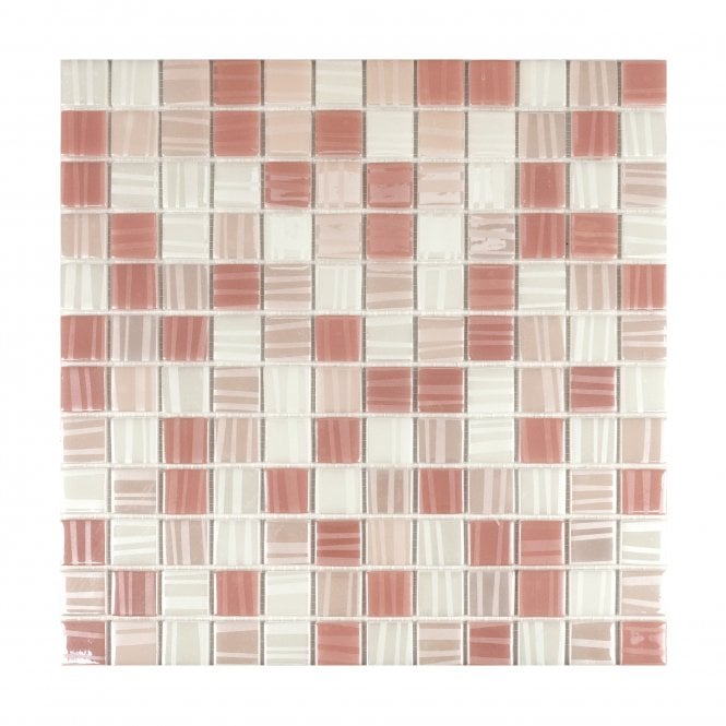 Tender Coral Mix 31.7 x 31.7cm Mosaic Tile