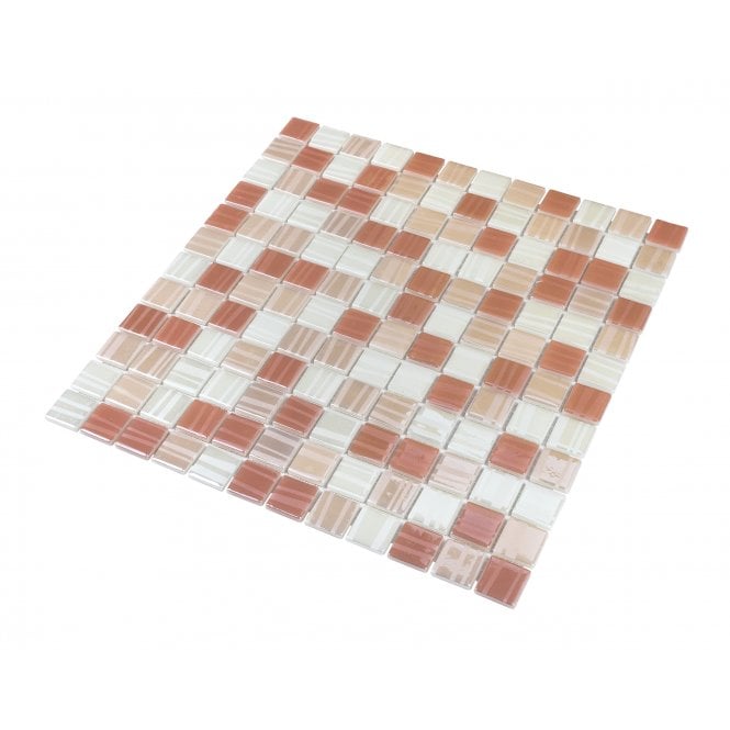 Tender Coral Mix 31.7 x 31.7cm Mosaic Tile
