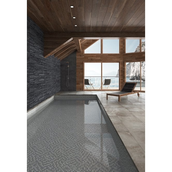Tender Grey Mix 31.7cm x 31.7cm Mosaic Tile