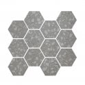 Terrazzo Hexagon Light Grey Mosaic 26cm x 27.8cm Wall & Floor Tile