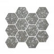 Terrazzo Hexagon Medium Grey Mosaic 26cm x 27.8cm Wall & Floor Tile