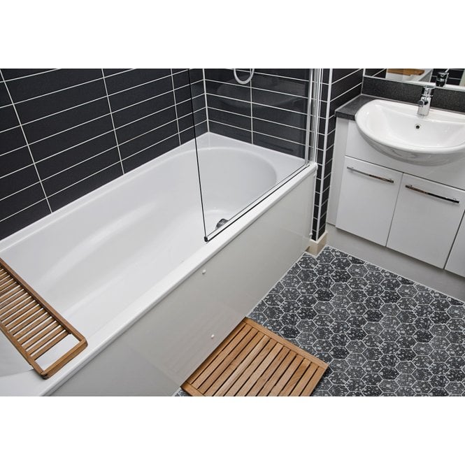 Terrazzo Hexagon Nero Mosaic 26cm x 27.8cm Wall & Floor Tile