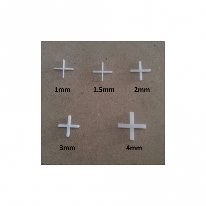 Tile Spacers 2mm - 40 Packs - Pack Size 500 Pcs
