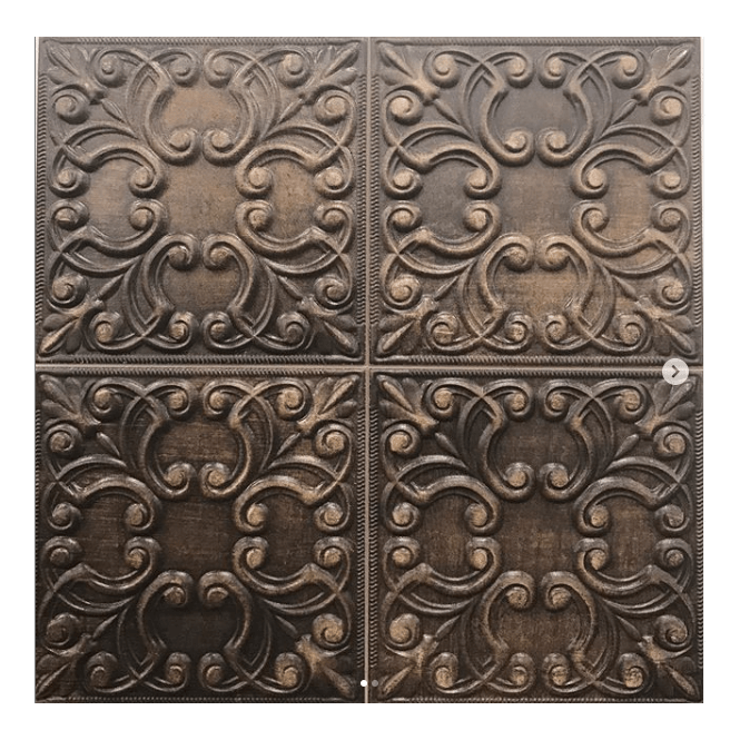 Tin Tile Copper 44.2cm x 44.2cm Wall & Floor Tile