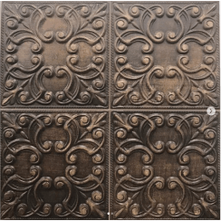 Tin Tile Copper 44.2cm x 44.2cm Wall & Floor Tile