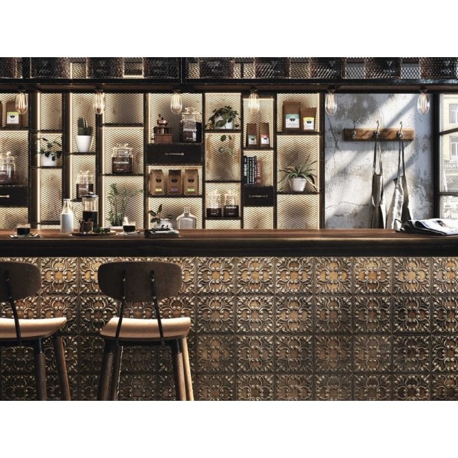 Tin Tile Copper 44.2cm x 44.2cm Wall & Floor Tile